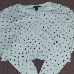 Never Worn FOREVER 21 Floral Roses Croptop - Women's Size Medium